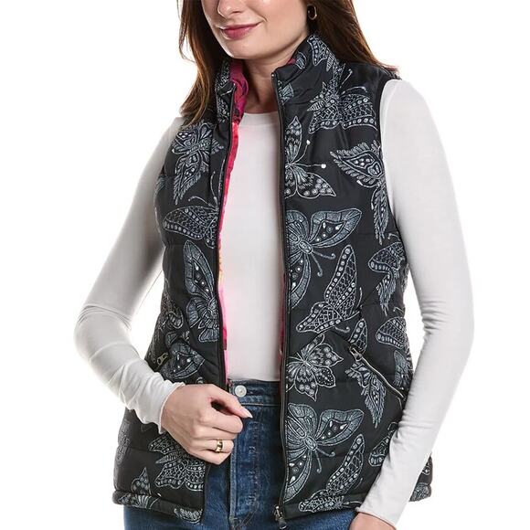 NWT Johnny Was Braemar Reversible Puffer Vest XL - Pealim Chani Floral - R42824 - Picture 1 of 16